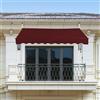 RELAX4LIFE Tenda da Sole per Esterno con Morsetto senza Forare, Telaio Telescopico, Telo Anti-UV, Altezza e Inclinazione Regolabile, Ideale per Balcone e Terrazzo (Rosso, 200x175cm)