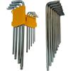 Terryshop74 9PCS Chiavi a Stella Torx, Set Chiavi a Brugola Allen a Stella Chiavi Esagonali Lunga da T10-T50, Set Chiavi Torx in Acciaio al Cromo Vanadio per Auto, Bici, Mobili, Elettrodomestici