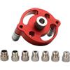 TGUS Localizzatore guida per trapano, kit di tasselli autocentranti verticali da 3/4/5/6/7/8/9/10 mm, boccole per trapano per lavorazione del legno, perforatrice per fori dritti per la lavorazione del