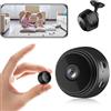 Generico Mini Telecamera Spia Nascosta,HD 1080P Telecamera Wifi interno/Esterno,Telecamera Senza Fili Mini Videocamera Sorveglianza Interno con Visione Notturna Rilevamento di Movimento Per Casa/Bambini
