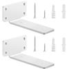 YFCVIP 2 Pezzi Staffe per Mensole Galleggianti, Staffe per Mensole Pesanti, Supporto da Appendere Alla Parete, Staffe a L, Supporti per Scaffali Invisibili (Bianco, 15 cm)