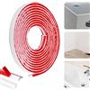 QINERSAW Modanatura Autoadesiva Flessibile 5M, Striscia di Bordatura per Pareti Angolari, Rifiniture a 1 Quarto di Tondo Decorazione Bordo e Angolo Piastrelle Decorative