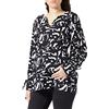 MAMALICIOUS Mlserena L/S Woven Top N A. Camicia da Donna, Multicolore (Black AOP: AOP Black with Snow White)