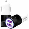 PH26 Caricatore accendisigari USB per auto, doppia porta, ultra veloce, 12/24 V, conforme alle norme CE, compatibile con Samsung Galaxy A52s 5G, colore: Nero