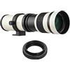 Generic Fotocamera MF Super Teleobiettivo zoom F/8.3-16 420-800mm T Mount con anello adattatore universale 1/4 filettatura di ricambio per Canon EF fotocamere EOS 80D 77D 70D 60D 60Da 50D 7D 6D 5D T7i T7s T6s