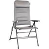 Brunner Sedia da campeggio reclinabile brunner aravel 3d medium in alluminio e 3durafeel grigio chiaro 47x44x121 cm