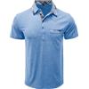 MakingDa Polo Shirt Uomo Maniche Corte Estate Tasca al Petto T Shirt Colletto a Scacchi Slim Fit Button Sport Basic Leggero Tennis Smart Tee Top Casual Estate Shirts Abaco L