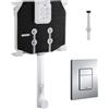 CASSETTA DA INCASSO GROHE 8 CM CON PLACCA CROMO E CANOTTO