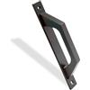Amig - Maniglia per Porta Scorrevole | Realizzato in alluminio | Piatto Rettangolare | Porte di passaggio o scorrevoli | 198x25x40 mm | Include viti | Nero