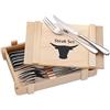 WMF Ranch set Posate 6 Persone in Acciaio Inox 18/10 Cromargan, 12 Pezzi, Servizio Posate con 6 Forchette, 6 Coltelli da Carne
