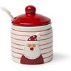 Excelsa Snowman Zuccheriera con Cucchiaino, 250 milliliters, Ceramica, Bianco
