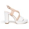 Nero Giardini E307543D Sandali Donna in Pelle - Bianco 40 EU