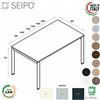 SEIPO DECK Scrivania profondità 800, gambe a ponte piano melaminico Seipo DK.0001 02 03 04 05 06