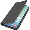 SBS Wallet Smooth Custodia a Libro per Samsung Galaxy S25 - Superficie Soft Touch, Tasca Portatessere, Stand Integrato, Chiusura Magnetica, Accesso Facile ai Tasti, Nero