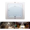 TOTMOX Plafoniera LED per camper con finitura cromata, interruttore on/off per illuminazione interna 42 LED per auto/camper/rimorchio/camper DC 12V bianco puro