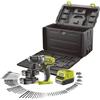 RYOBI R18DD3 Trapano Avvitatore 18V a Batteria, Con Valigia + 100 Accessori Inclusi - 2 Batterie 2,0Ah e Caricabatterie Rapido