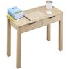 VEVOR Scrivania Piccola con Cassetto, Scrivania per Camera da Letto, Semplice Tavolo da Studio in Legno per Disegnare, Leggere, Tavolo da Lavoro Rettangolare con Ripiano Regolabile per Ufficio, Studio
