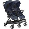 Inglesina Twin Sketch Passeggino Gemellare, Blu, Ultraleggero, Compatto, per Gemelli o Fratelli e Sorelle, Adatto fino a 15 kg per bambino