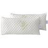 Todocama Cuscino 100% viscoelastico, nucleo in tessuto stretch aloe vera imbottito e imbottitura di particelle di fiocchi, bianco, confezione da 2 x 70 cm, 2 pezzi