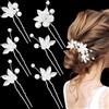 MELLIEX 6 Pezzi Fermaglio Capelli Sposa Eleganti Forcine Capelli Sposa con Perle Accessori Capelli Sposa a Forma di U per Donne e Ragazze