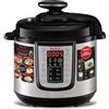 Tefal Fast & Delicious Multicooker - Pentola a pressione elettrica 1200 W, 25 programmi automatici, modalità manuale, include ricettario, cestello cottura a vapore, capacità 6 litri