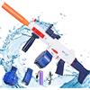 ZWOOS Pistola ad Acqua Elettrica, Automatico Blaster ad Acqua Doppio Serbatoio Dell'acqua, Fucile ad Acqua Elettriche per Bambini Adulti, 7-10 m Portata Water Gun, Estate Giardino Giochi d per Piscina