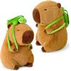 Axinyijia Capibara Peluche, Capybara Pupazzi con Zaino Tartaruga, 25cm Giocattolo Capybara Plush per Bambini Adulti