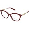 Prada PR 022ZV 15D1O1 | Occhiali da Vista Graduati | Plastica | Cat Eye, Ovali / Ellittici | Rosso | Adrialenti