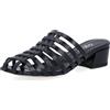 Galieti Sandali in pelle con fascette e tacco 4,5 cm