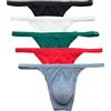 Summer Code Perizoma Uomo Mutande Slip Tanga String in Micro Rete Comode e Traspiranti Thong G-String Maschile, Pacco da 5 Multicolore, L