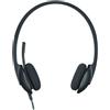 Logitech Cuffie a filo con microfono Logitech H340 - Nero - refurbished