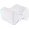 bonmedico Cuscino per Gambe - Cuscino Ergonomico Ortopedico per Ginocchia, in Memory Foam - Ideale per Dormire sul Fianco - Cuscino Riposagambe, Bianco