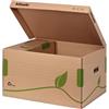 Esselte Ecobox Scatola per archivio e trasporto con coperchio integrato Eco, Apertura superiore, 43.9 x 24.2 x 34.5 cm, Cartone ondulato riciclato al 100%, Marrone (Ocra), 1 pezzo, 623918