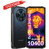 DOOGEE Fire 6 Rugged Phone 6.56 "90Hz Display 6GB RAM 256GB ROM Thermal lmaging 50MP AI fotocamera principale 10400mAh/18W Android 14 - 6GB 256GB Black