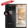 DOOGEE Versione globale Doogee Note58 Pro Android 15 Smartphone 8Gb Ram 256Gb Rom 6250Mah Batteria grande 6.75 "HD + Display Nfc Cellulare - 8GB 256GB Gold