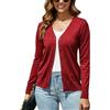 Dosieyeo Cardigan da donna a maniche lunghe con scollo a V lungo Cardigan con bottoni, morbido e leggero, lavorato a maglia fine giacca per autunno, rosso vivo, S