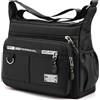 JiaDanweng Borse Petto Borsa Crossbody Zaino Spalla Monospalla Nero Marsupio Zainetto Piccolo Sling Bag Borsello a Tracolla per Uomo Viaggio Camminare Trekking