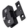 SENRISE Clip a morsetto per vetro, 2 pezzi, clip per porta, resistente, cerniera per porta di vetro, vetro adattivo, per vetro da 5-8 mm, nero