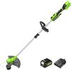 Greenworks 24V Tagliabordi a Batteria per Giardini Piccoli e Medi, Ampiezza di Taglio 30cm, Filo di Nylon da 1,65mm con Autofeed, Batteria 24V 2Ah e Caricabatterie, Garanzia 3 Anni G24LT30K2