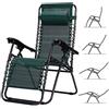 BAKAJI Sedia gravità Zero Sdraio da Giardino Poltrona Relax Pieghevole Salvaspazio Tubolari Acciaio 22mm Reclinabile Tessuto in Texilene Traspirante, Mare Spiaggia Piscina Arredo Esterno (Verde)