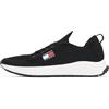TOMMY JEANS Uomo Sneakers Runner Knitted Profilo Basso, Nero (Black), 46 EU