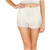 Mediawave Store F9337 Shorts donna mod. Nice pantaloncino con zip in morbido tessuto elastico Bianco S/M