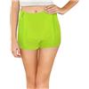Mediawave Store F9337 Shorts donna mod. Nice pantaloncino con zip in morbido tessuto elastico L/XL Lime