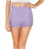 Mediawave Store F9337 Shorts donna mod. Nice pantaloncino con zip in morbido tessuto elastico L/XL Lilla