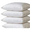 Cuscini Fiber Set 4 imbottiture Guanciali Cuscini 50 x 80 cm morbida e soffice made in Italy