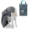 Telo copri sedie giardino grigio da 68x68x120 cm - 1 Copertura