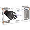 Reflexx N85B/XXL Guanti in Nitrile Senza Polvere, Neri, Full Grip - gr. 8,4 (M) Ultra resistenti TAGLIA XXL