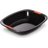 Le Creuset Stampo Rettangolare Antiaderente, Resistente alle Sostanze Acide, Finitura in Acciaio al Carbonio, Antracite,Arancione, 39x33x7 cm, 94100539000000