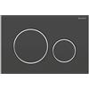 Geberit - Geberit placca doppio comando nero opaco Sigma 20 per cassetta di scarico WC 115882141
