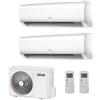Ferroli Climatizzatore Condizionatore Ferroli Dual Split serie Giada M inverter da 9000+12000 con 18-2 Wi-Fi Integrato R-32 9+12 A++/A+